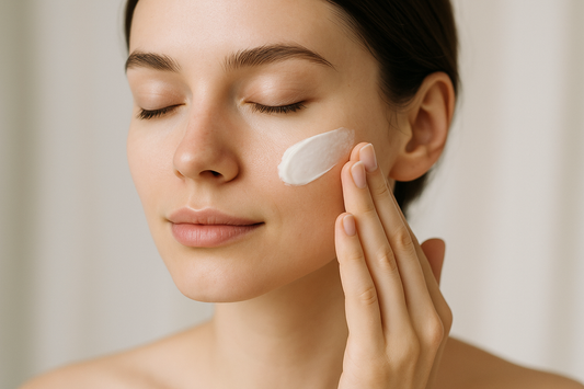 a person applying cream